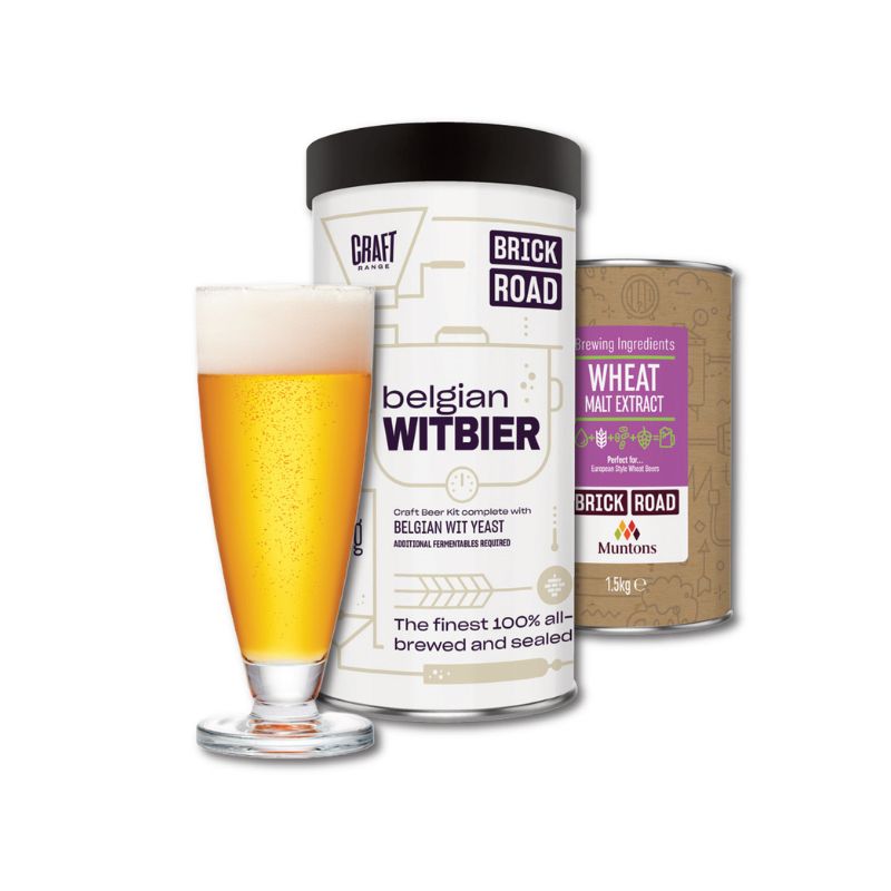 Brick Road Belgian Witbier with Hallertau dry hops 1.8Kg