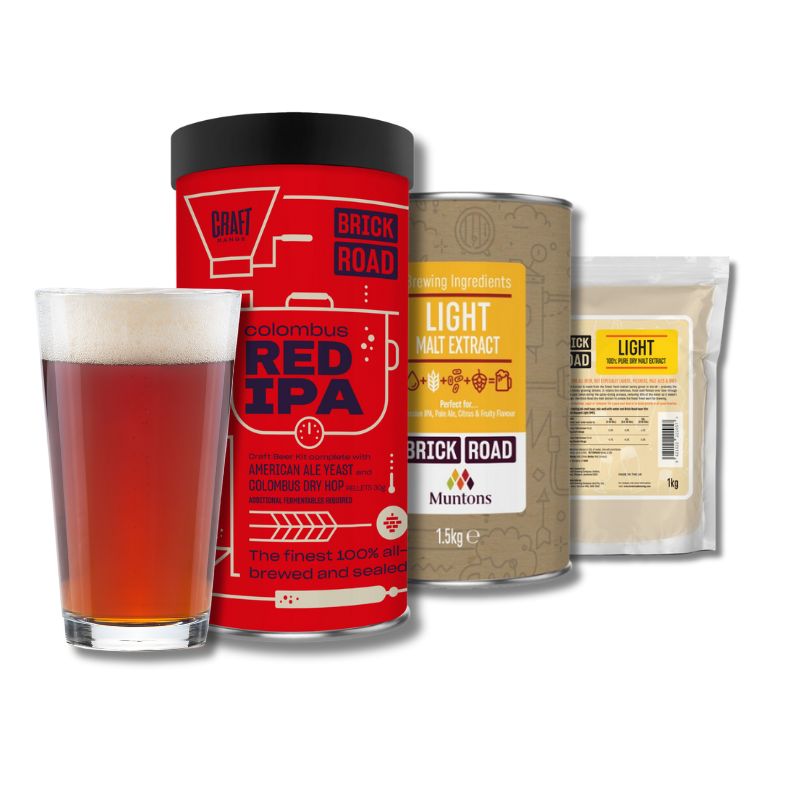 Brick Road Columbus Red IPA with dry hops 1.8Kg