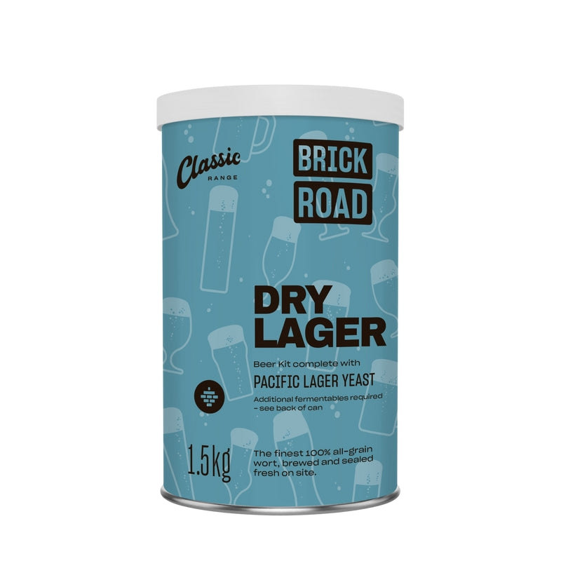 Brick Road Dry Lager 1.5Kg – Malt & Rock